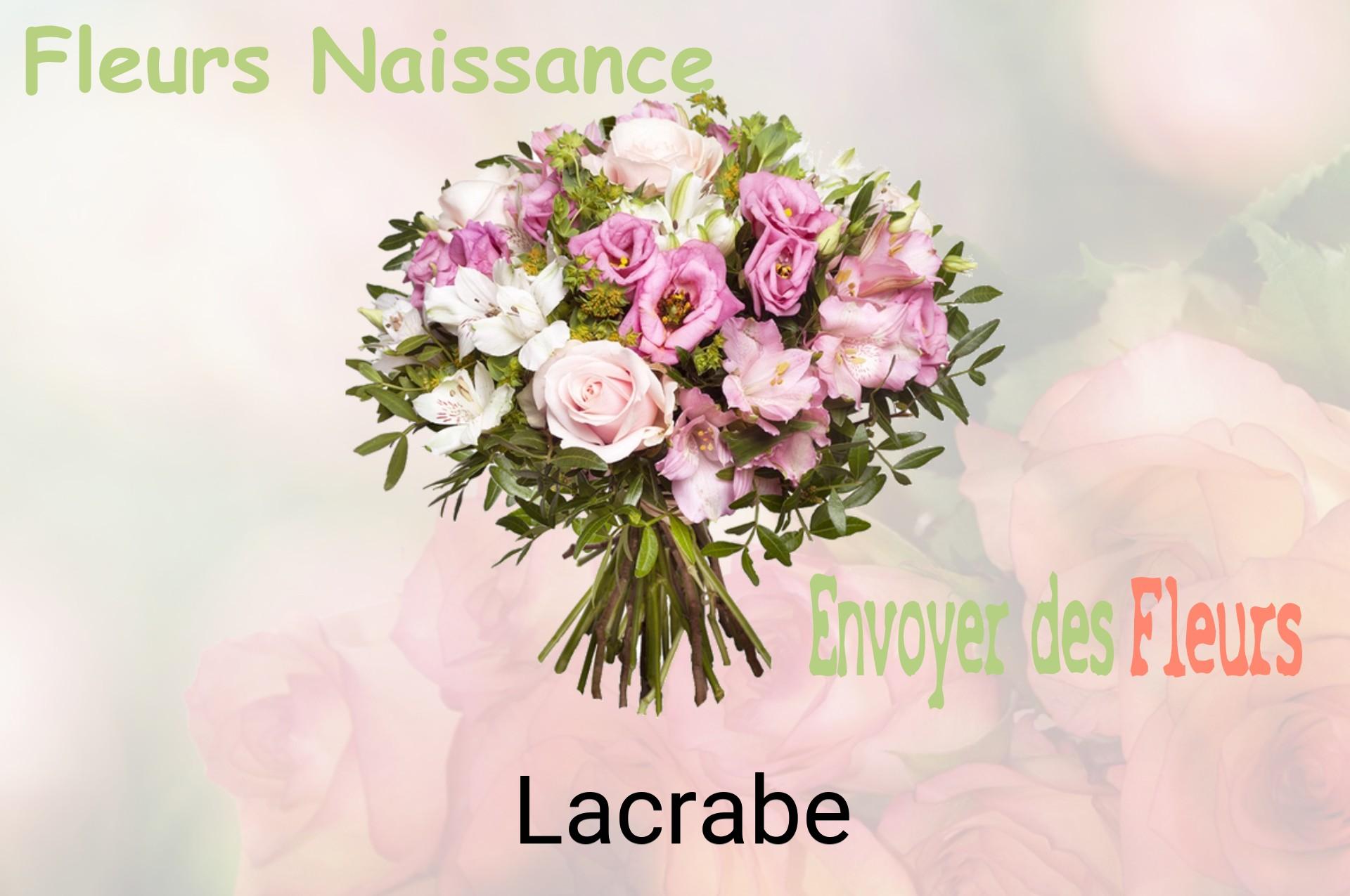 Bouquet de fleurs de naissance livré à Lacrabe